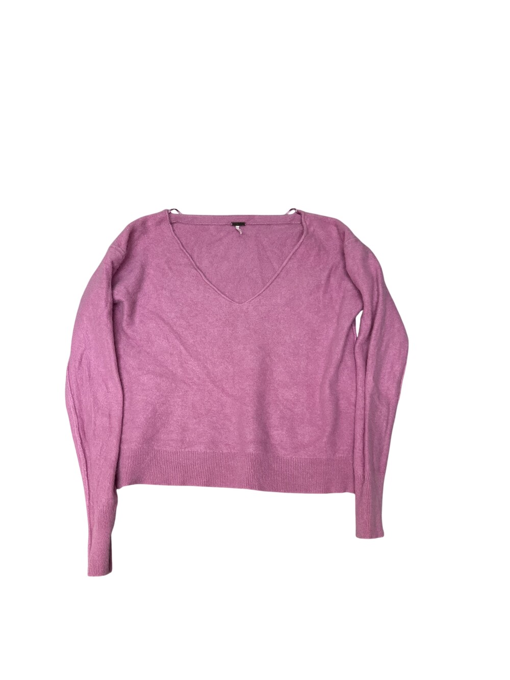 Free People Sweater Womens Medium Pink 100% Cashmere V Neck Pullover Knit